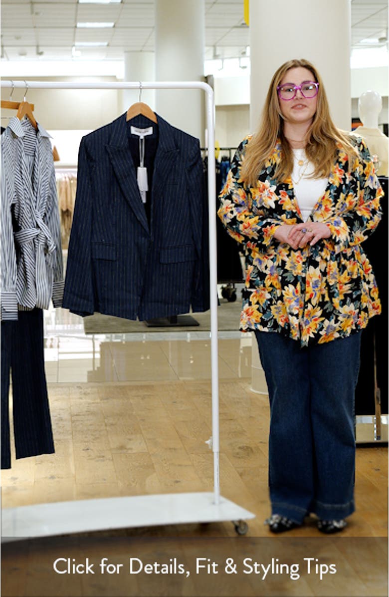 Obie Pinstripe Linen Blend Dickey Jacket, sales video thumbnail