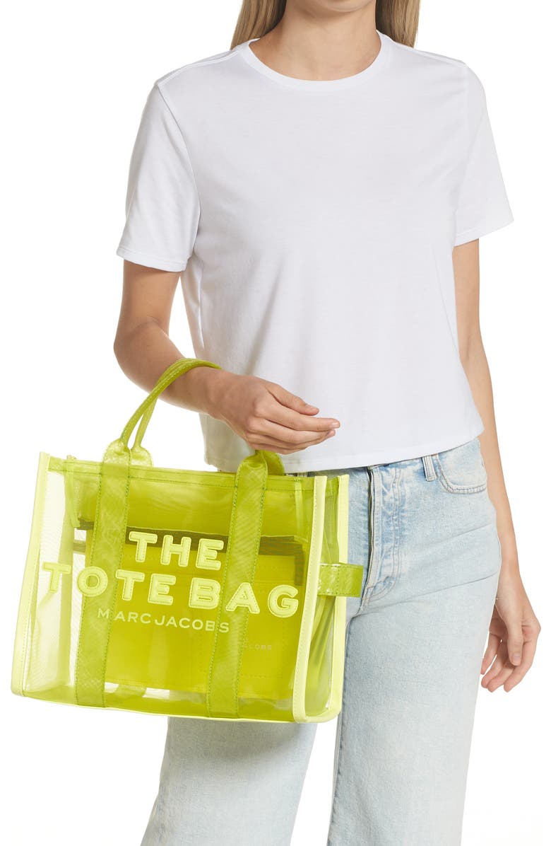 Marc Jacobs The Medium Mesh Tote Bag, Alternate, color, Bright Green