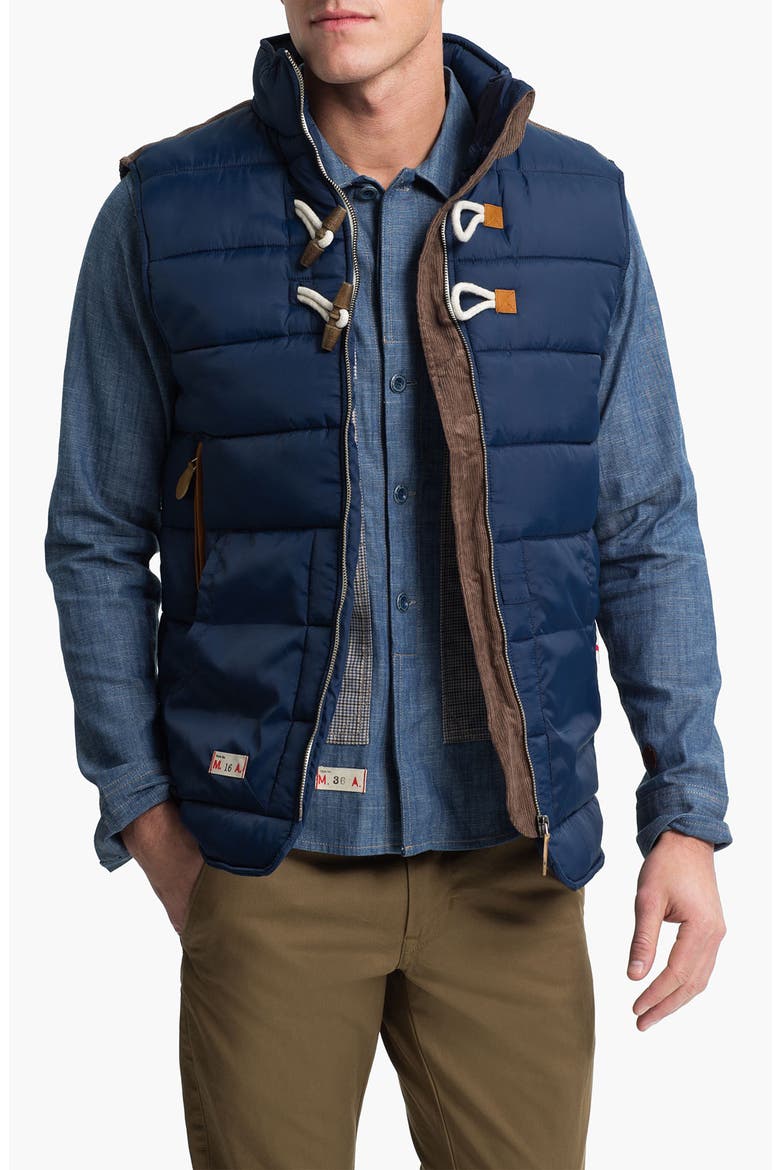 Tailored Quilted Vest, Main, color, ELECTRIC BLUE