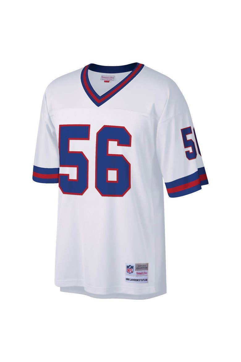 Men's Mitchell & Ness Lawrence Taylor White New York Giants Legacy Replica Jersey, Alternate, color, White