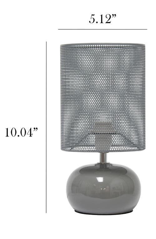 Lalia Home Mesh Shade Table Lamp In Gray