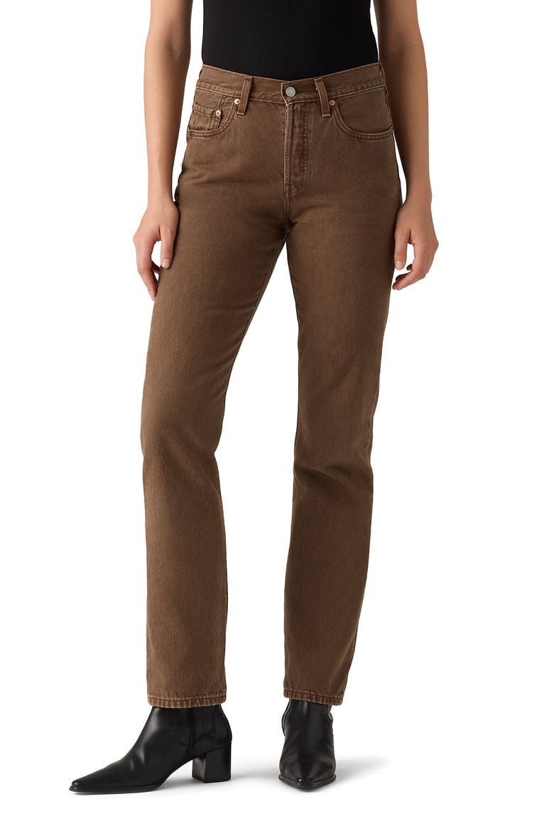 501® High Waist Straight Leg Jeans, Main, color, LARIAT LUCK