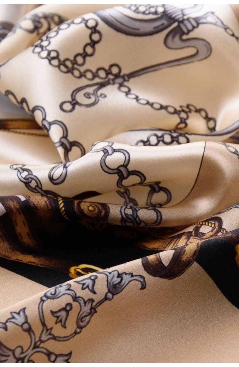 Elizabetta Gabriella - Hand Rolled Silk Foulard for Women, Alternate, color, Hazelnut