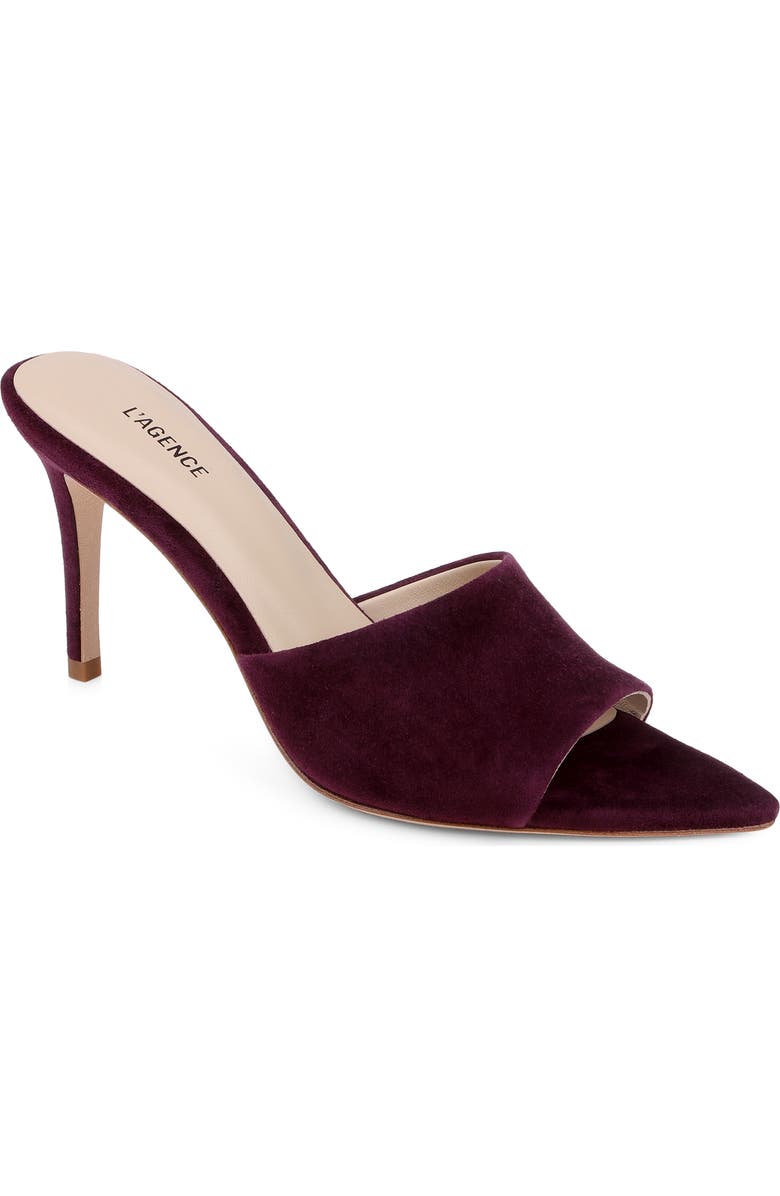 L'AGENCE Lolita VIII Mule, Main, color, Burgundy Suede