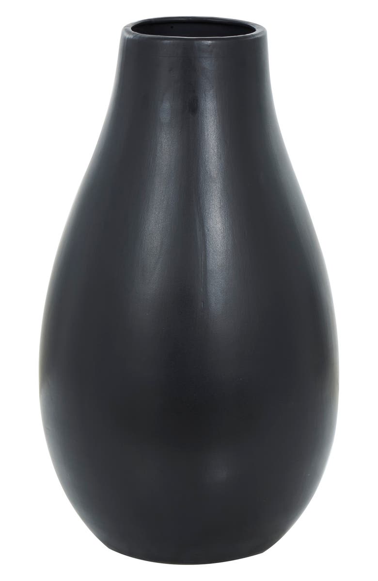 VIVIAN LUNE HOME Black Ceramic Vase, Alternate, color, 