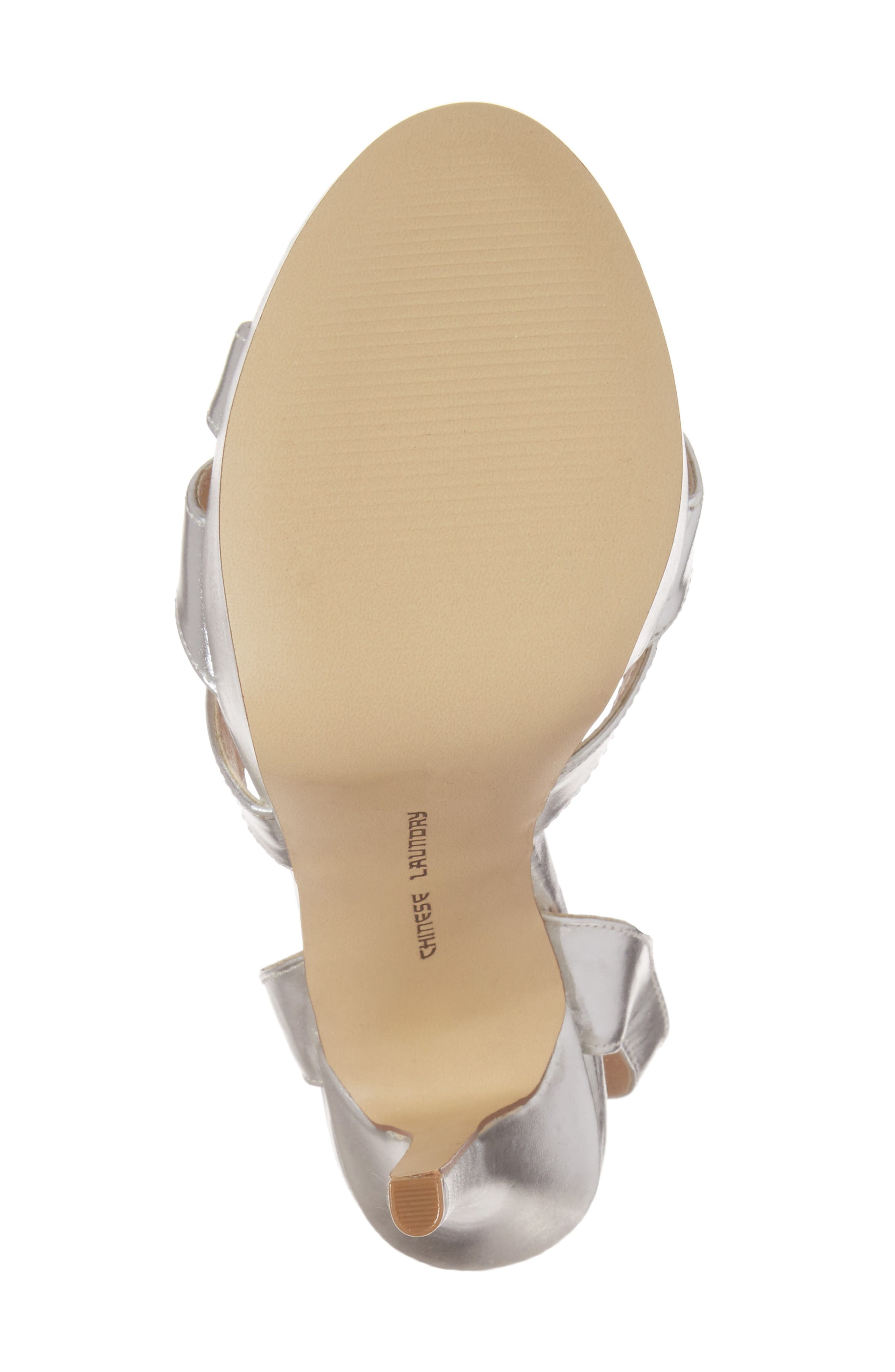 Alyssa Strappy Platform Sandal, Alternate, color, SILVER