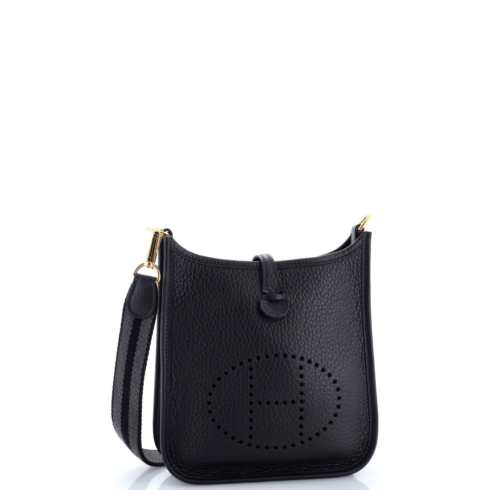 Pre-Owned Hermes Evelyne Bag Gen III Clemence TPM, Alternate, color, Noir