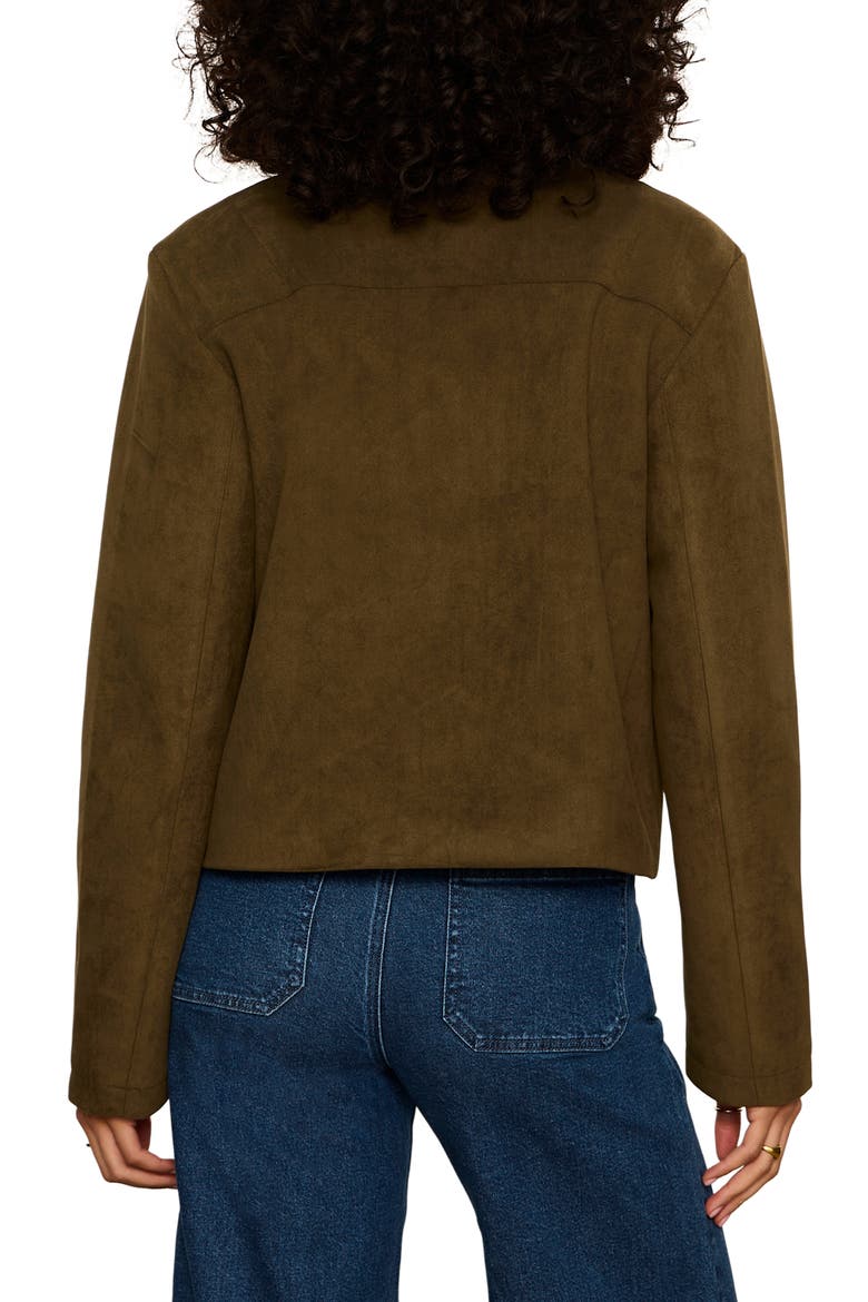 Avid Faux Suede Jacket, Alternate, color, LIGHT KALAMATA GREEN