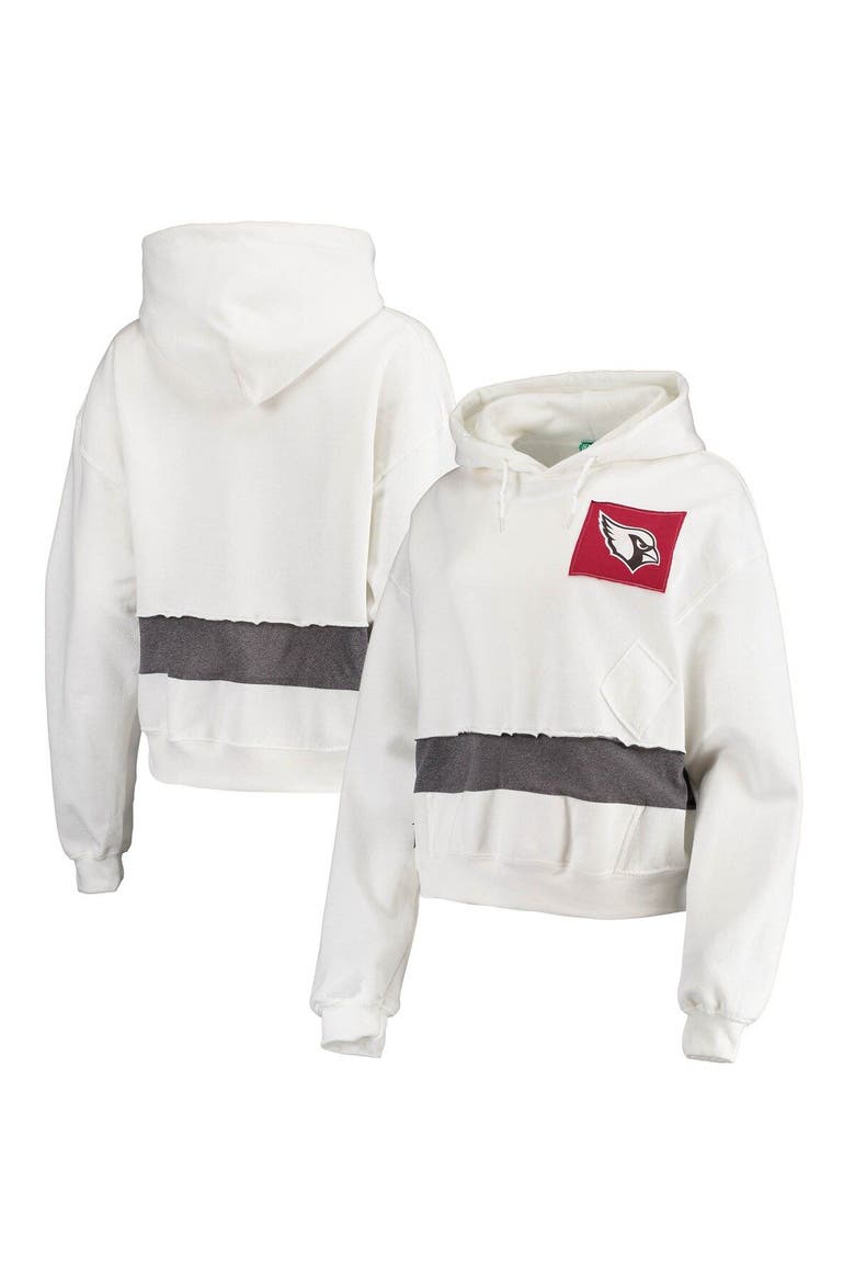 Women's Refried Apparel White Arizona Cardinals Sustainable Crop Dolman Pullover Hoodie, Main, color, White