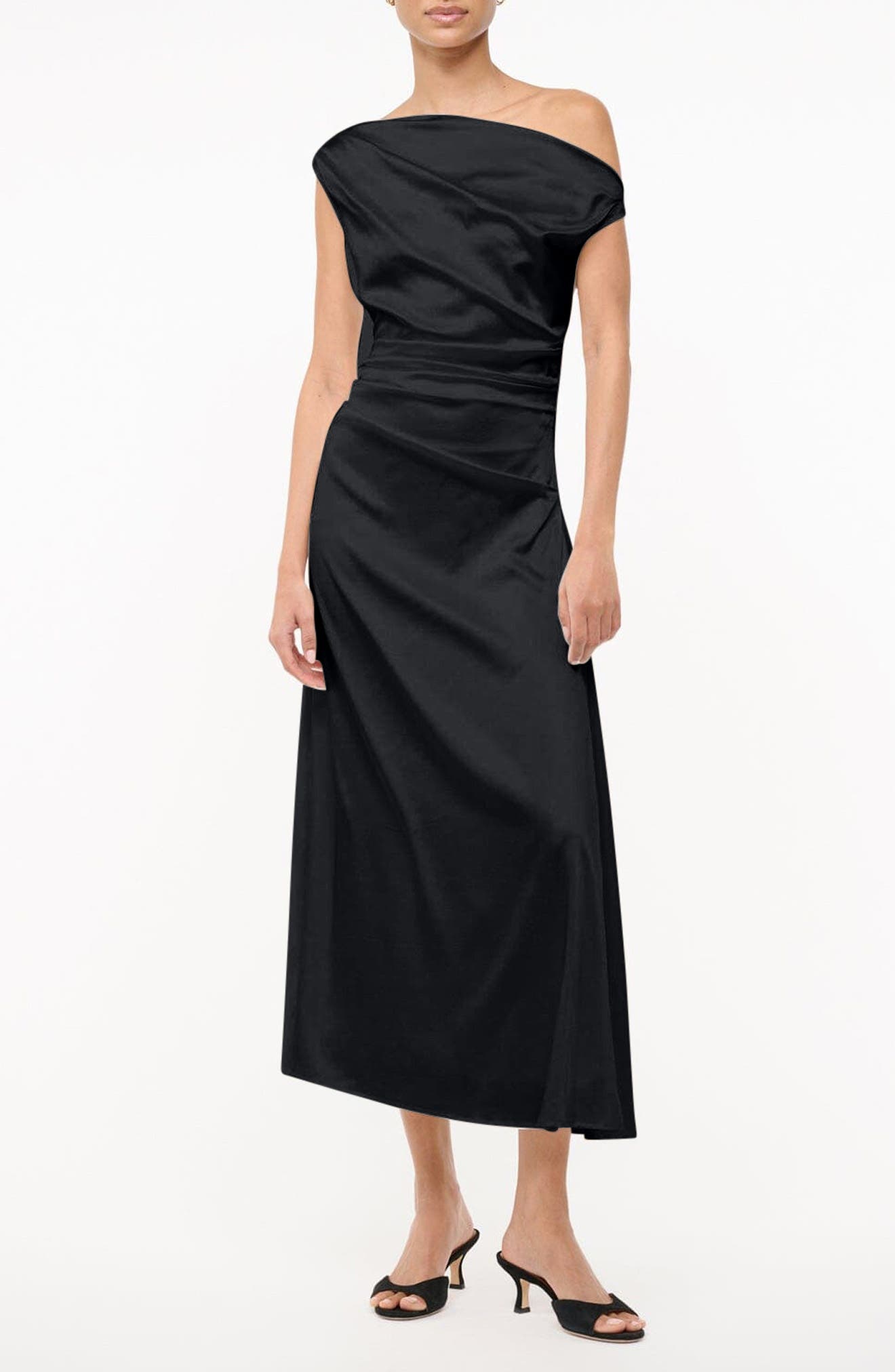 Phare Stretch Silk One-Shoulder Dress
