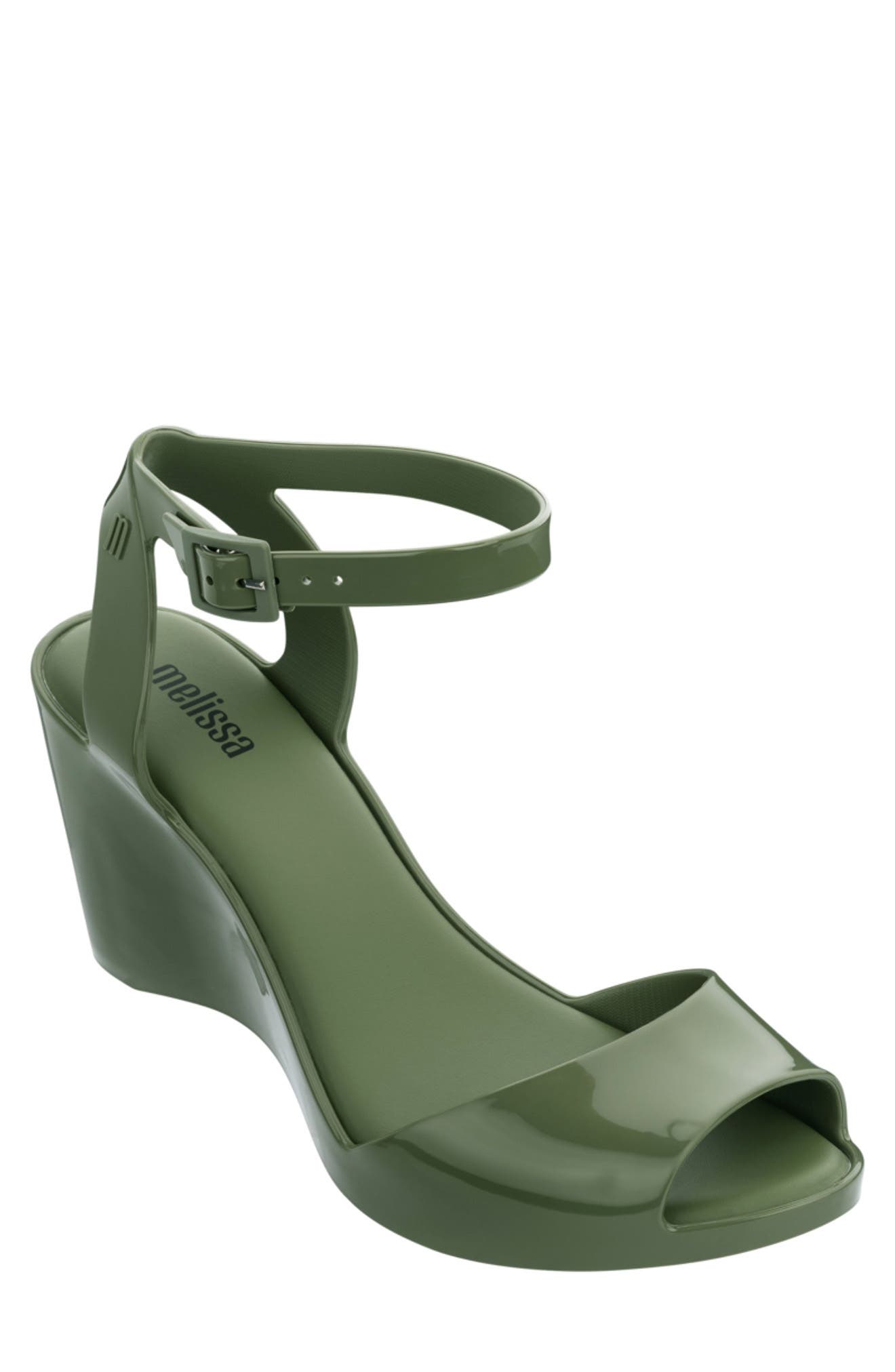 Melissa Blanca Jelly Wedge Sandal, Main, color, 