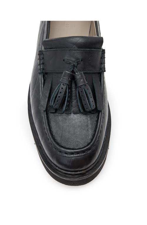 Allsaints Skiff Tassel Loafer In Animal Print