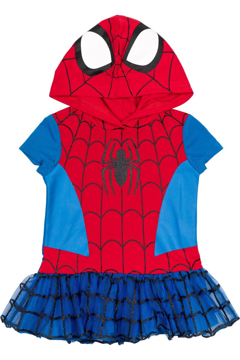 Spider-Man Hooded Tee and Leggings Set, Alternate, color, Red Blue Spider Man
