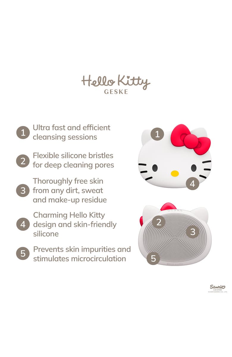 GESKE Hello Kitty SmartAppGuided Facial Brush | 3 in 1, Alternate, color, Hello Kitty Starlight