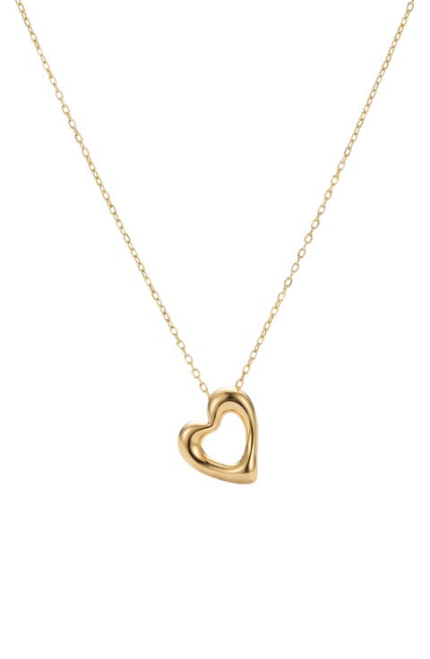 Open Heart Pendant Necklace