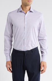 Tommy Hilfiger Slim Fit Check Stretch Cotton Dress Shirt