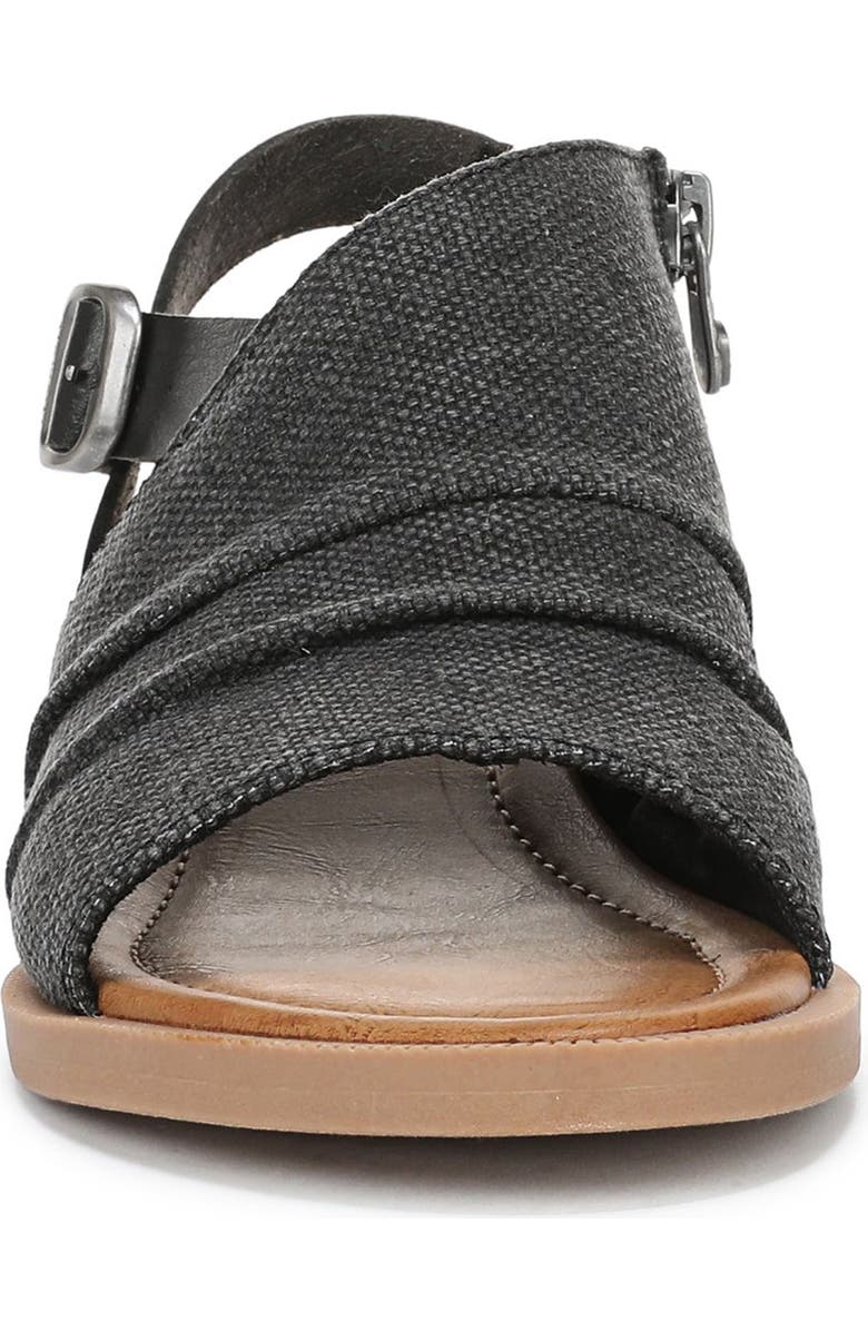 Blowfish Malibu Aspire Wedge Sandal, Alternate, color, Black Canvas/ Faux Leather