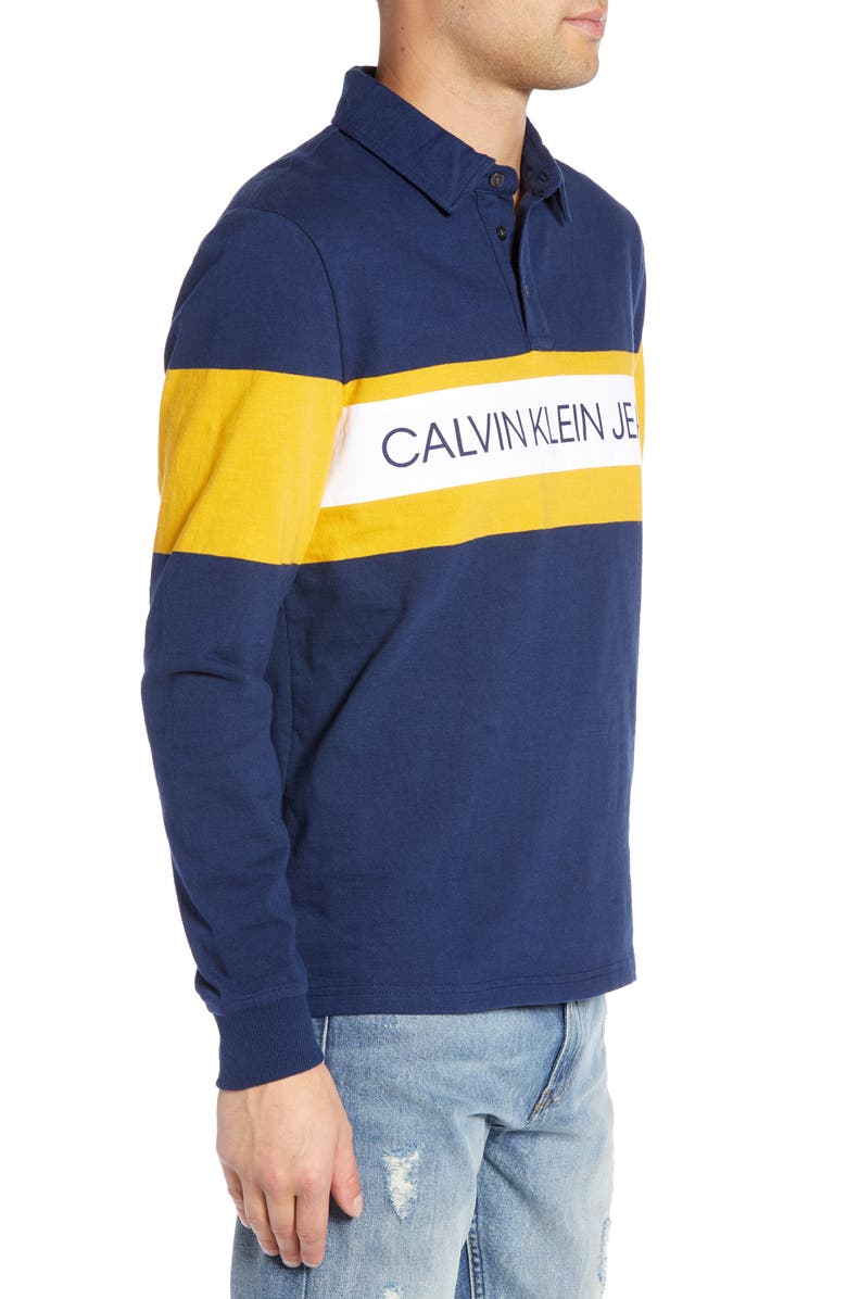 Calvin Klein Jeans Logo Rugby Shirt, Alternate, color,