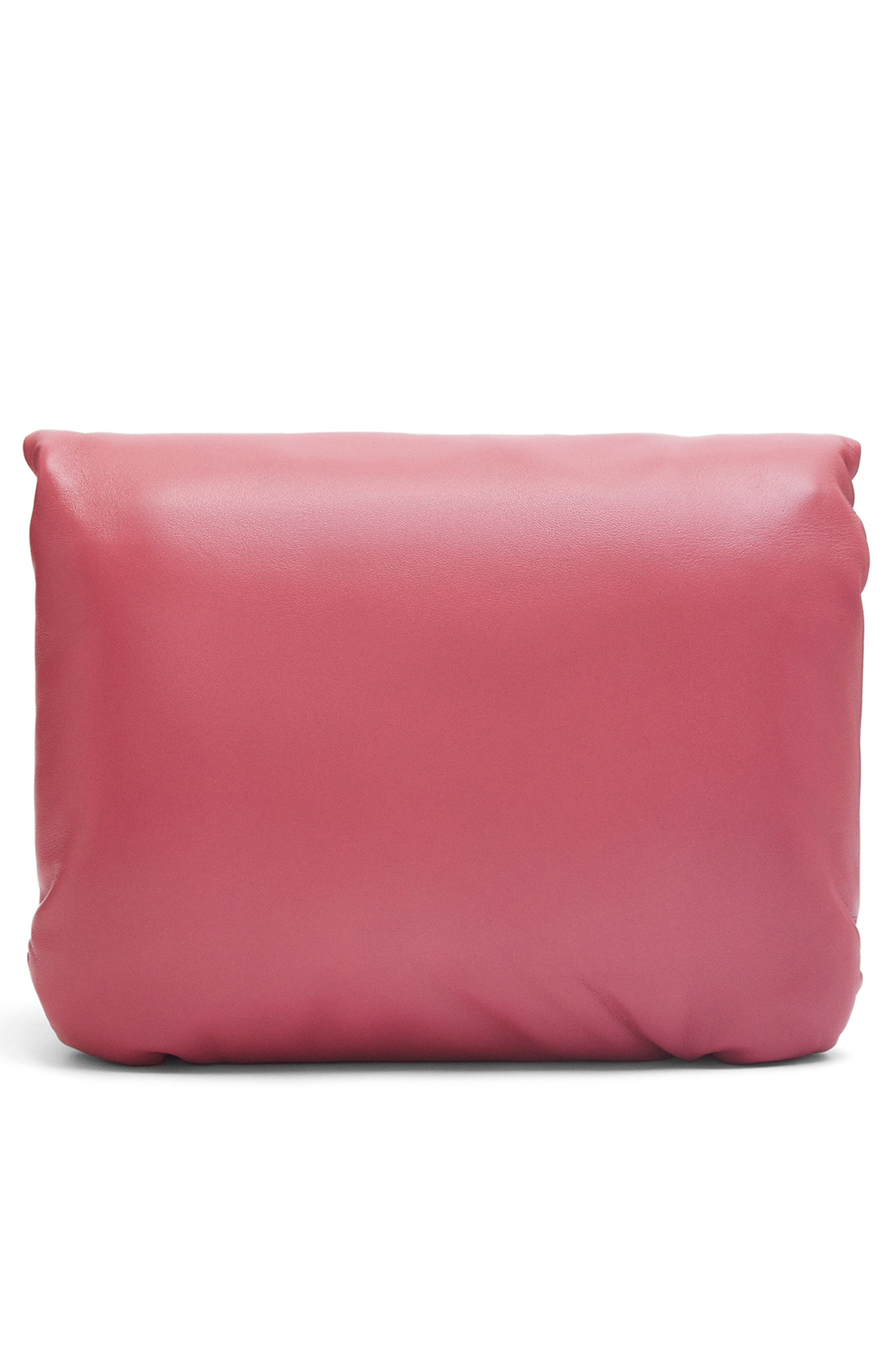 Goya Lambskin Leather Puffer Bag, Alternate, color, PLUMROSE