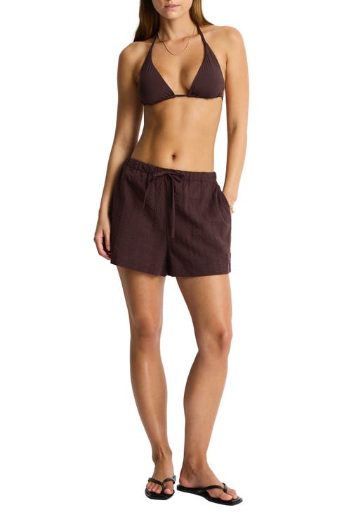 Textured Gauze Cover-Up Shorts