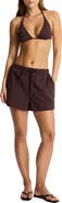 Sea Level Textured Gauze Cover-Up Shorts