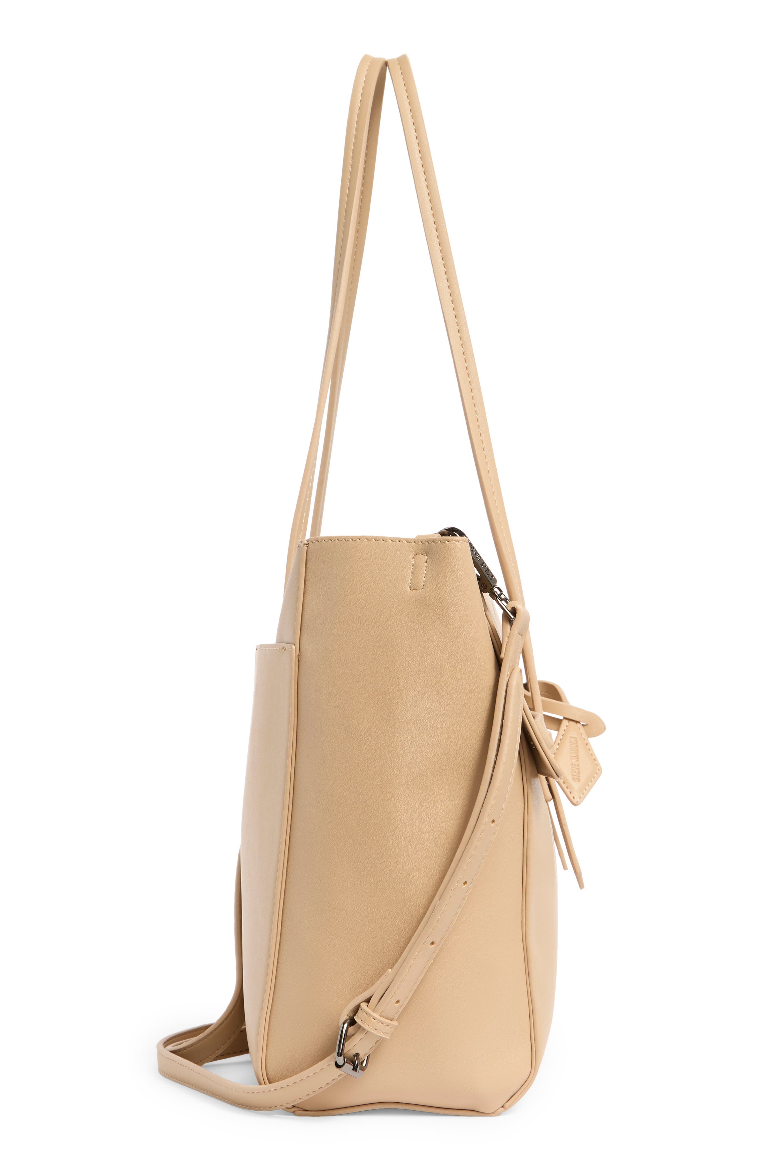 Steve Madden Reyden Belted Tote Bag, Alternate, color, Stone