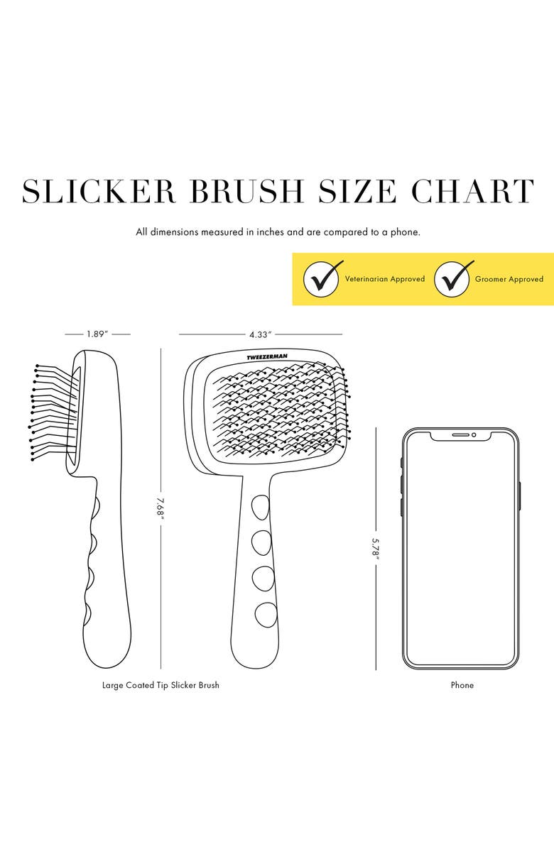 TWEEZERMAN Large Coated Tip Slicker Brush, Alternate, color,