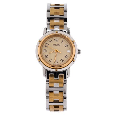 Clipper Quartz Watch Stainless Steel with Plated Metal 24