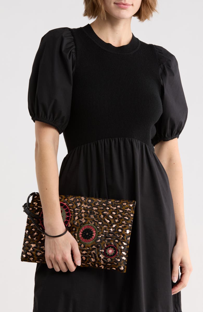 Longchamp Hyp Genuine Calf Hair Wristlet, Alternate, color,