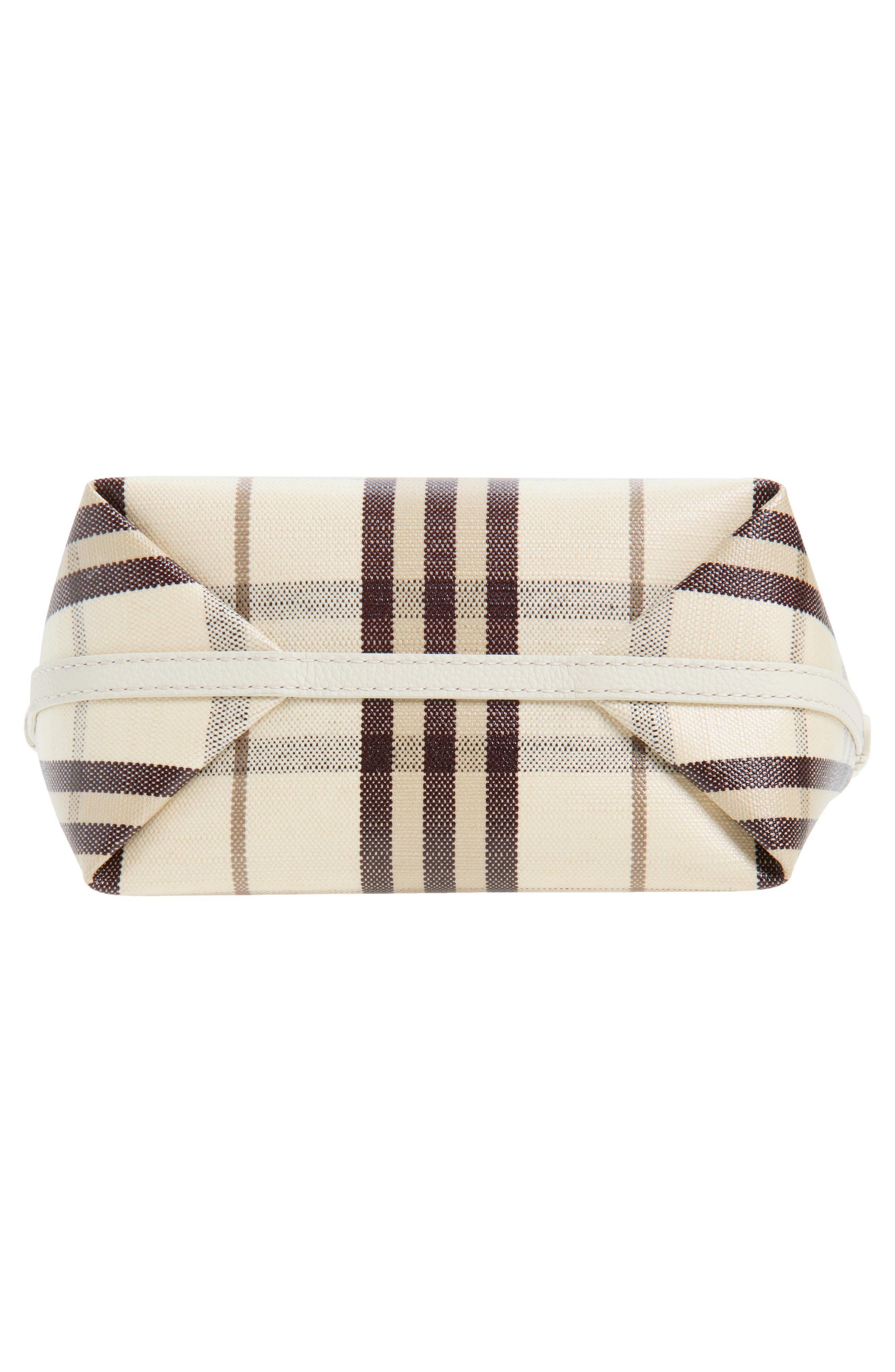 Burberry Highlands Check Coated Canvas Baguette Bag, Alternate, color, Light Beige