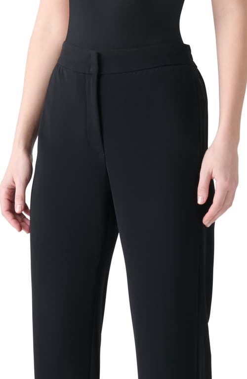 Akris Punto Marla Wide Straight Leg Dress Pant In Black