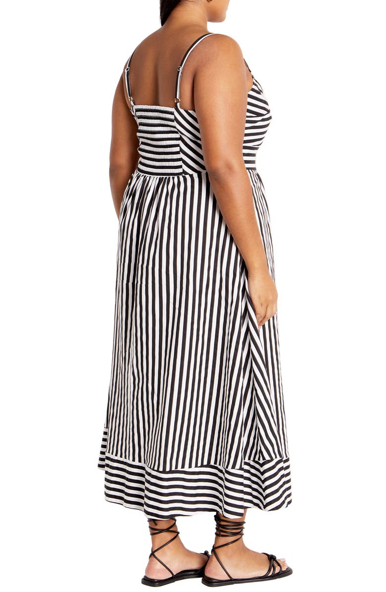 City Chic Nova Stripe Midi Dress, Alternate, color, Stripe