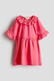 H&M Frill-collared Linen Dress