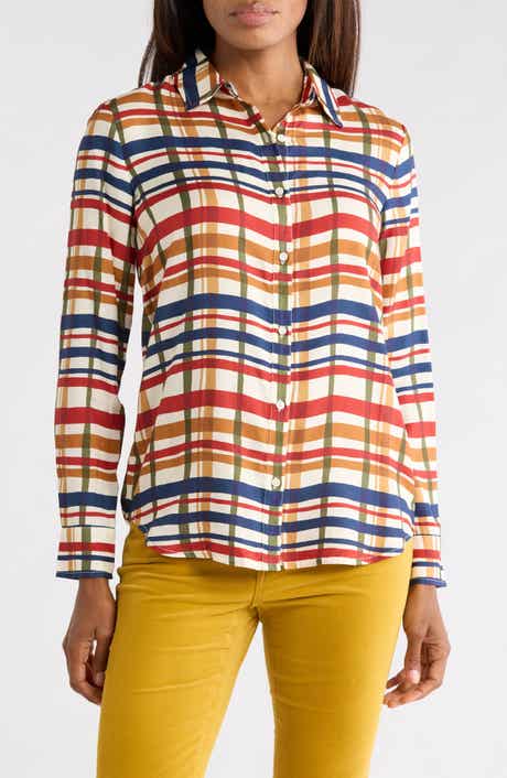 Plaid Button-Up Shirt