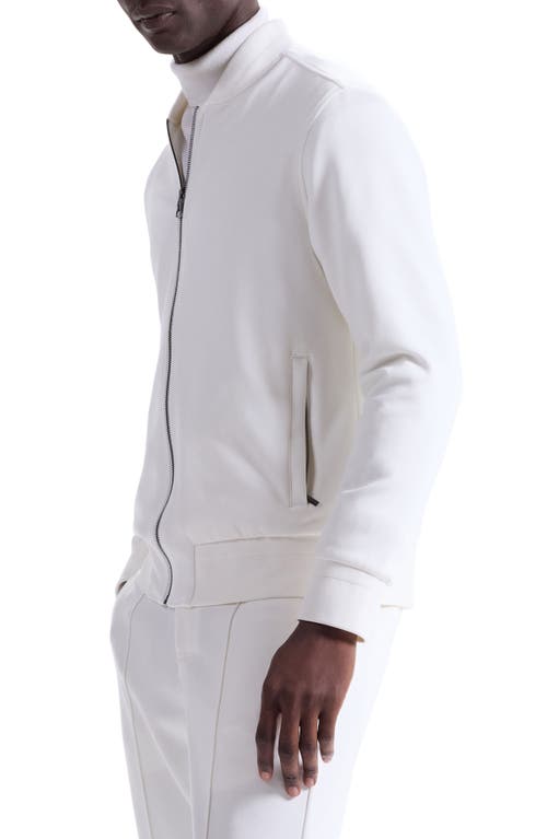 Bugatchi Soft Touch Knit Reversible Bomber Jacket In Gray