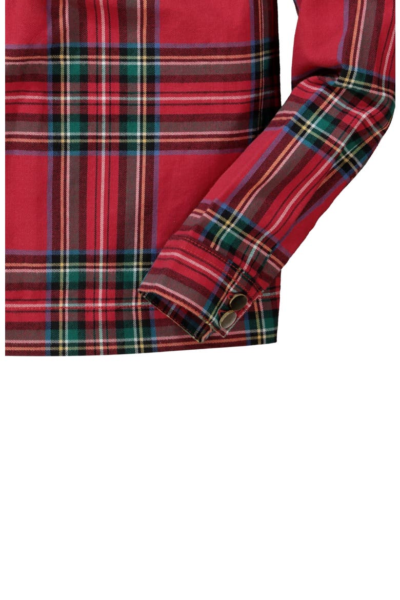 Girls' Ruffle Yoke Blouse, Toddler, Alternate, color, Red Plaid