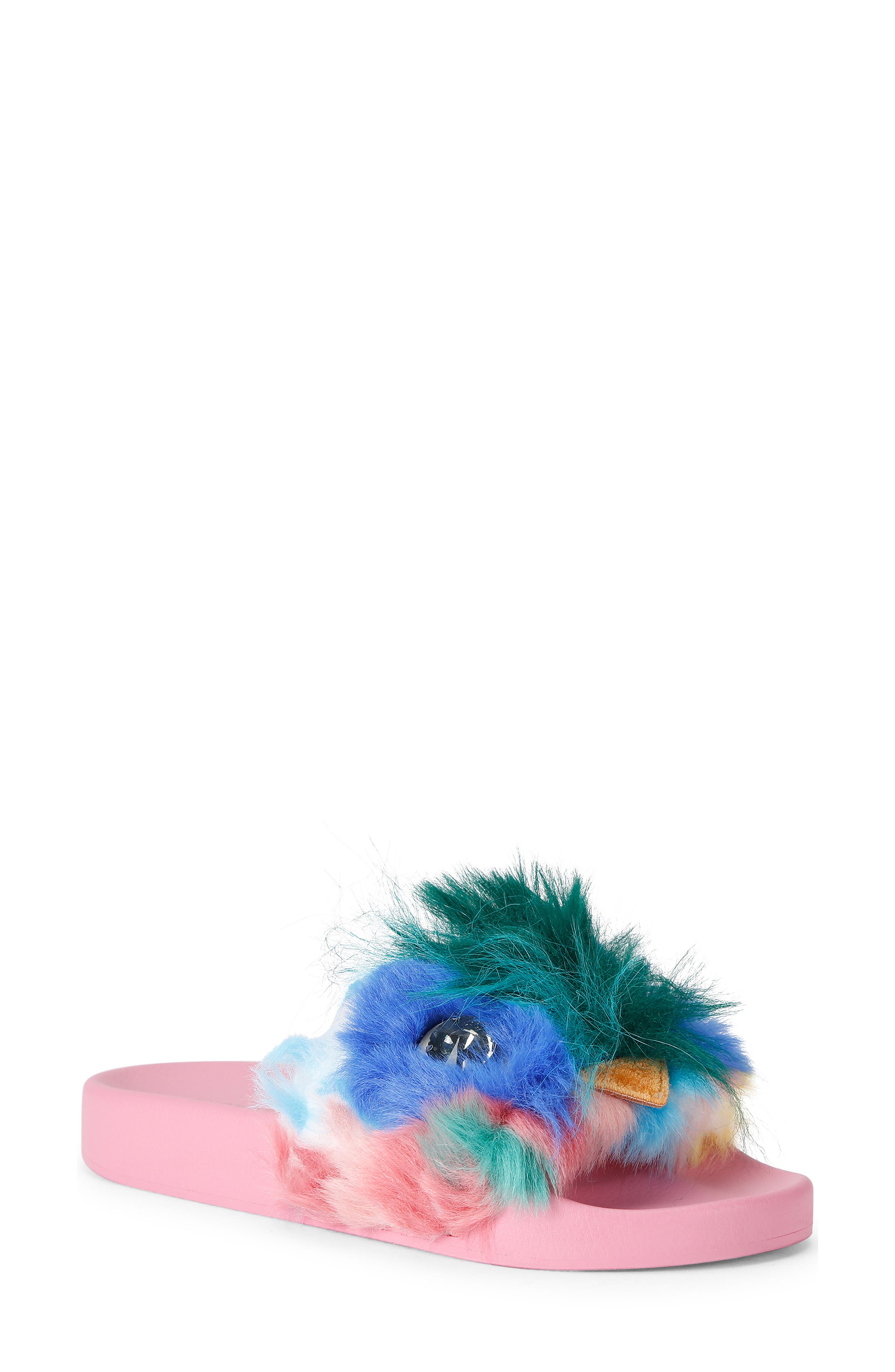 Meena Mascot Slide Sandal, Main, color, OPEN PINK