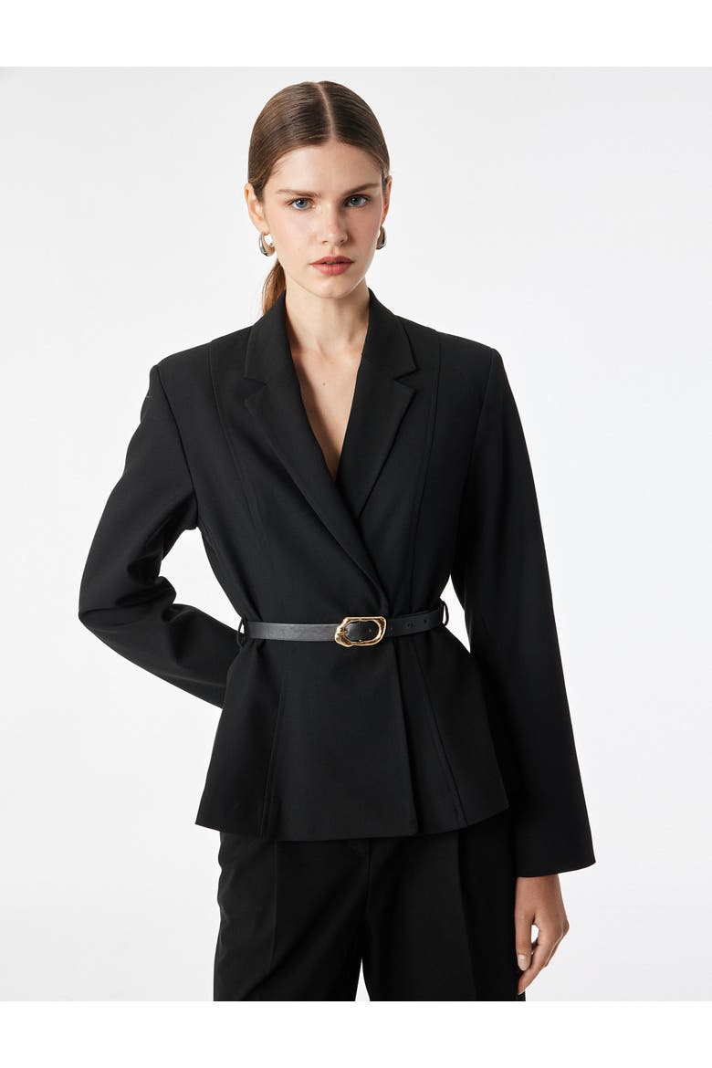 Blazer Jacket, Alternate, color, BLACK