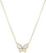 The Lovery Fine Jewelry Mother of Pearl Butterfly Necklace