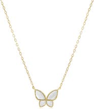 The Lovery Fine Jewelry Mother of Pearl Butterfly Necklace