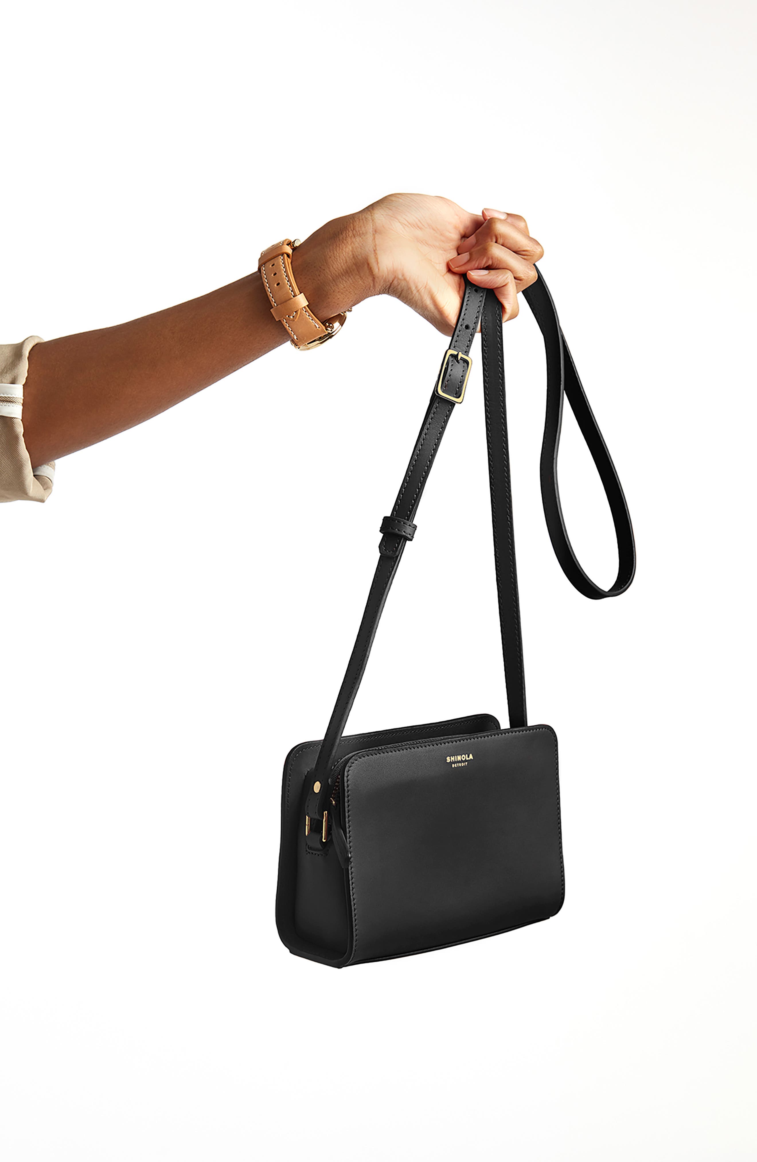 Shinola Mini Leather Crossbody Bag, Alternate, color, 