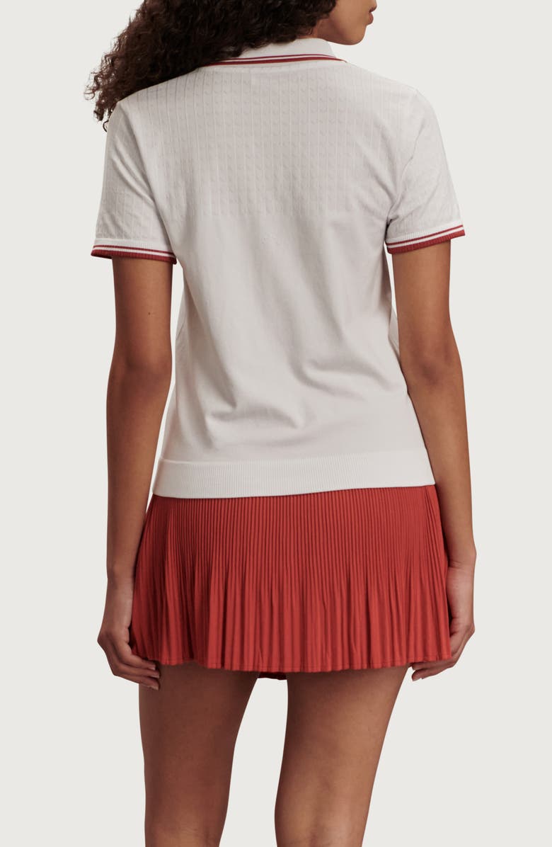 Varley Mickey Seamless Performance Polo, Alternate, color, White