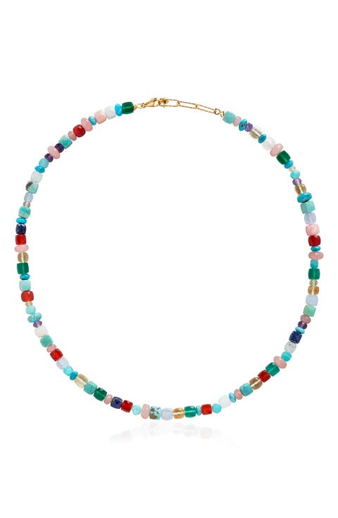 Freedom Beaded Gemstone Necklace