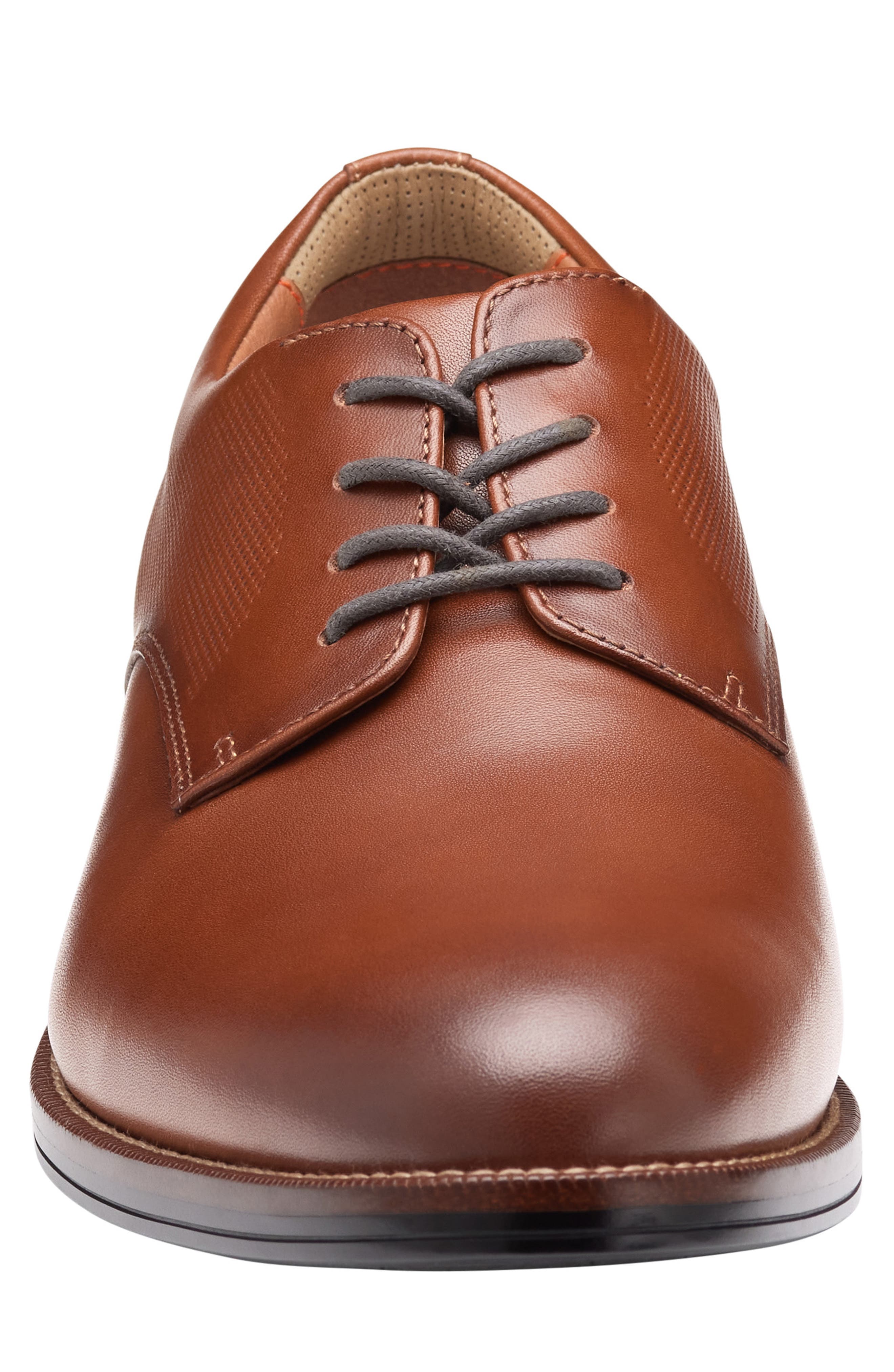 Copley XC+ Waterproof Plain Toe Derby, Alternate, color, COGNAC WATERPROOF FULL GRAIN