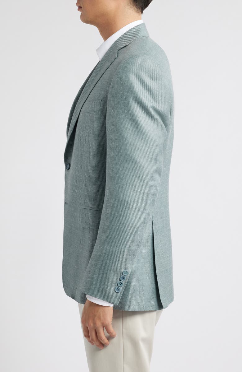 Canali Siena Regular Fit Light Green Wool & Silk Blend Sport Coat, Alternate, color, Light Green