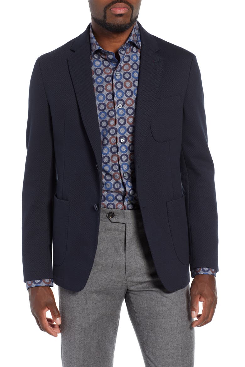 Stretch Cotton Sport Coat, Main, color, MIDNIGHT