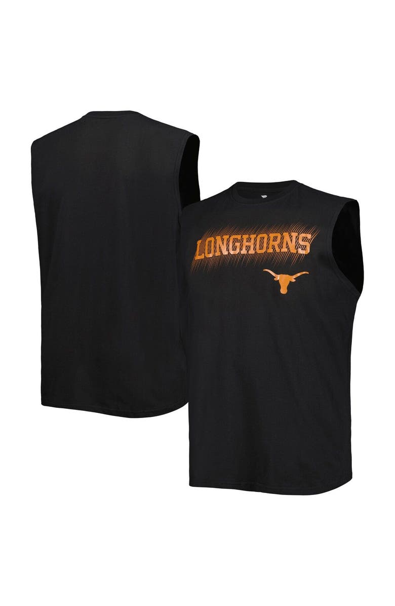 PROFILE Men's Black Texas Longhorns Big & Tall Tank Top, Main, color,