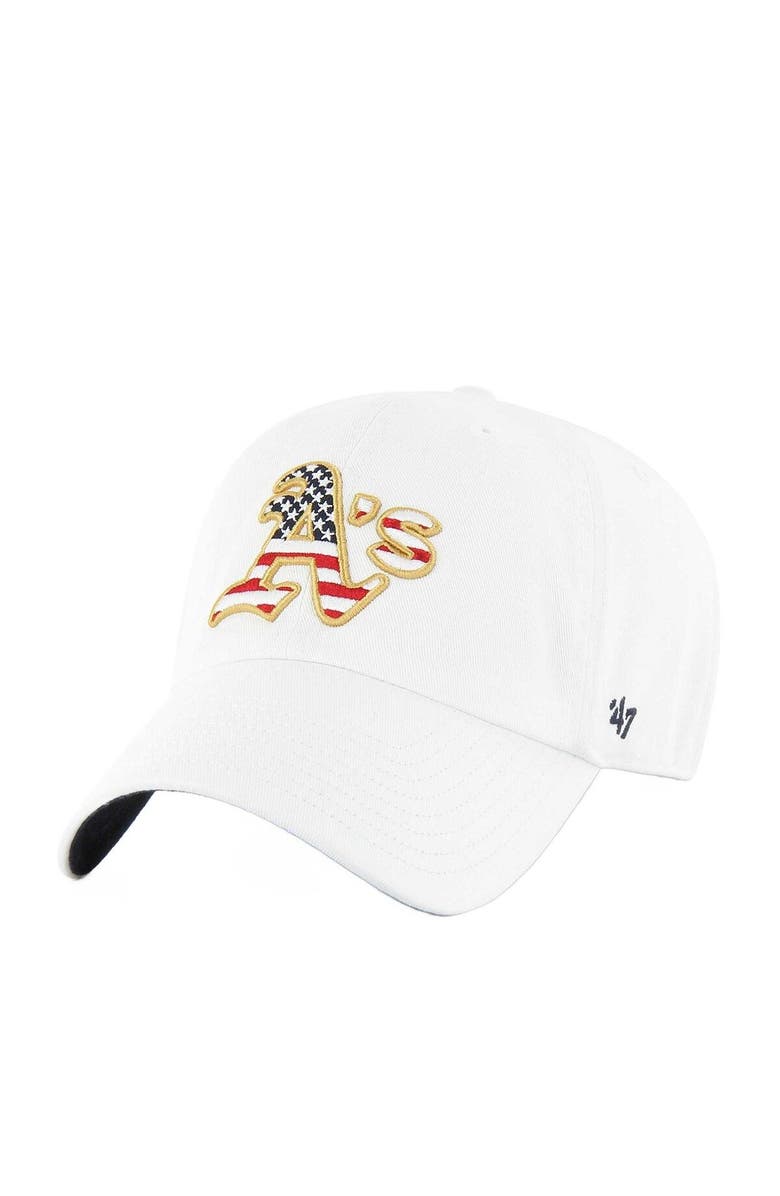 '47 Men's '47 White Oakland Athletics Homeland Clean Up Adjustable Hat, Main, color, White