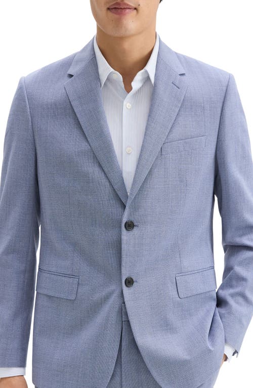 Theory Chambers Melange Solid Slim Fit Suit Jacket In Light Indigo