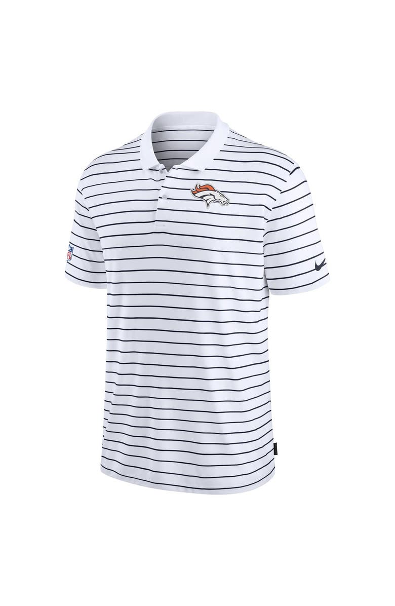 Nike Men's Nike White Denver Broncos Sideline Lock Up Victory Performance Polo, Alternate, color, 